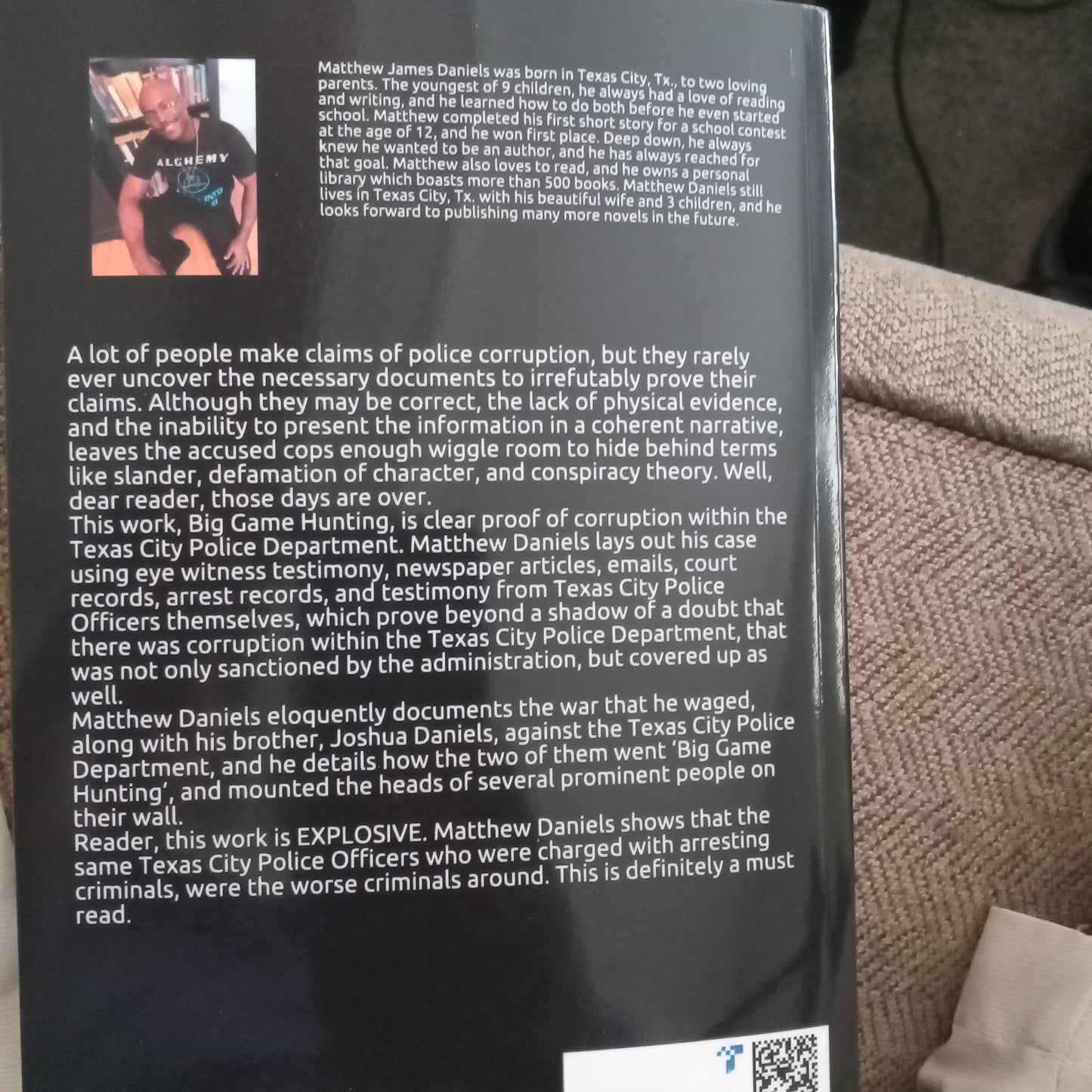 Big Game Hunting By Matthew Daniels unsigned copies